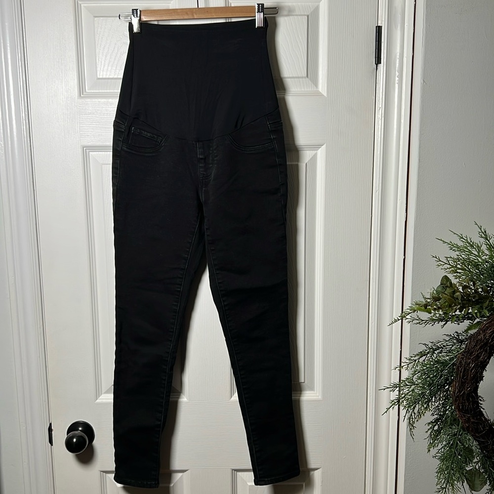 Maternity Parasuco black denim skinny jeans